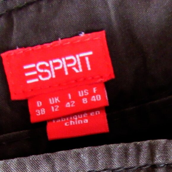 Esprit Women Brown Cargo Pants mid rise wide leg, sz. 8,Cotton - Picture 4 of 5